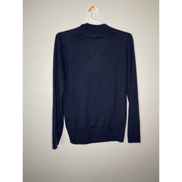 Nike Golf Sweater Women's L Blue Tour Quarter Zip Merino Wool Blend Longsleeve - Picture 3 of 9